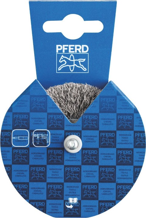 PFERD MOUNTED WHEEL BRUSH CRIMPED STEEL 70X15X6MM RBU 0.30 SG POS